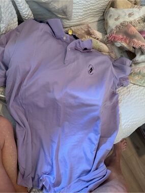 Men's Lavender Polo Shirt - Classic Short Sleeve forest creek l-xl